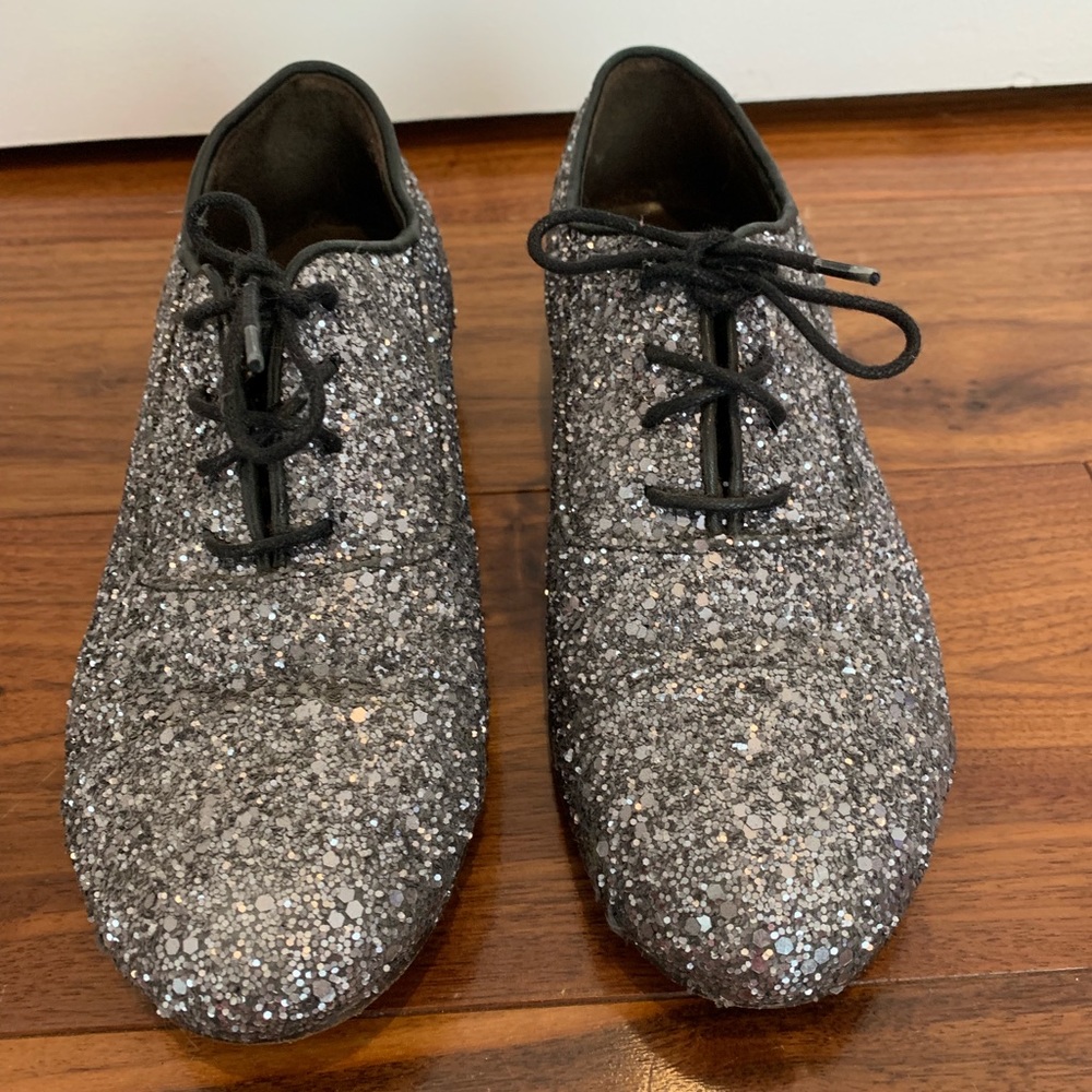 JCrew glitter flats. US kids 12 Euro 30